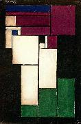 Theo van Doesburg Design for Stained-glass Composition Female Head. France oil painting artist
